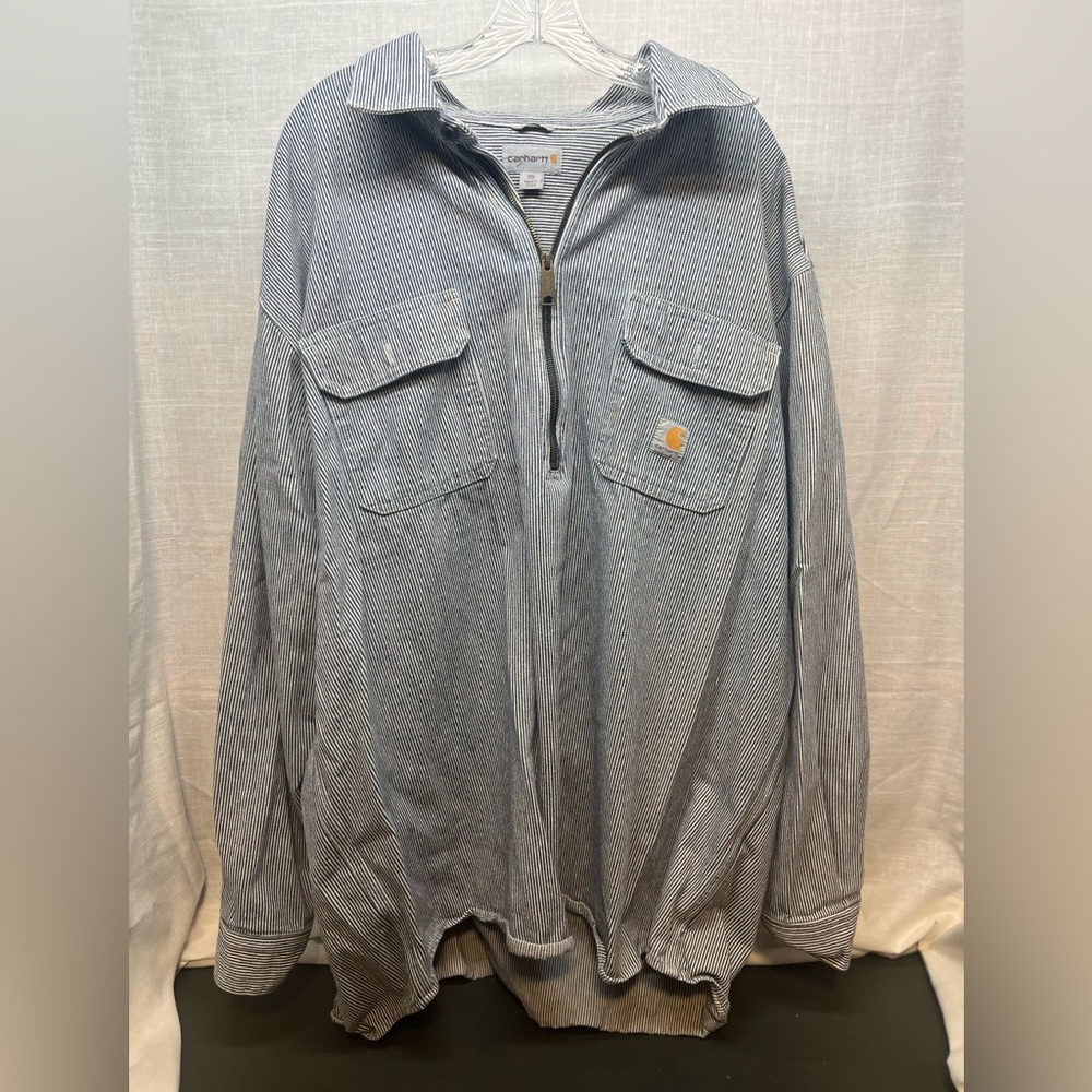 Carhartt Striped Denim Men's Shirt Jacket